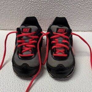 Nike Kids Black & Red Lace-Up Sneakers Sz 8C